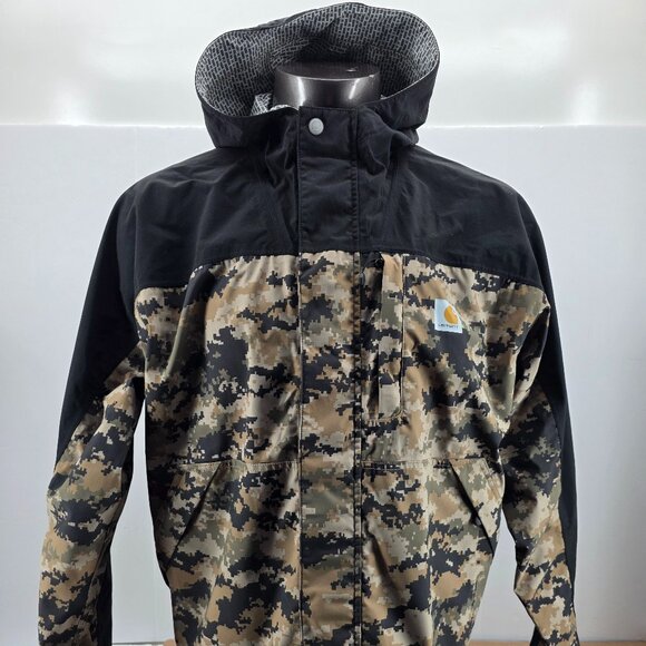 Carhartt Shoreline Vapor Jacket Mens Large  Digital Camo Packable Storm Defender - Picture 1 of 16